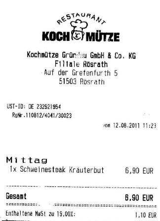 mmsr Hffner Kochmtze Restaurant